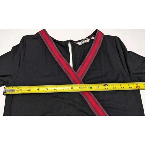 Boden Womens Isla Jersey Knit Wrap Jumpsuit US 6 R Black Wide Leg No Belt Flowy - Picture 5 of 14